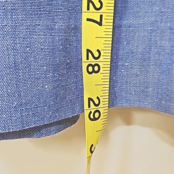 Vtg 80s 90s Peacock Sportswear chambray Pleated A-line skirt, pockets, size 12 - Picture 5 of 8